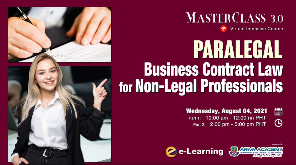 WEB AUGUST 04 PARALEGAL ARIVA Academy Philippines, Inc.